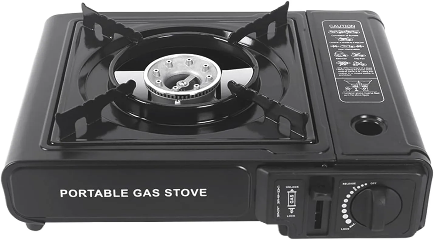 Portable Stove, Camping Stove, Propane Trail Burners, Wind-Resistant Flame, Adjustable Flame Control, 33x26x8cm/12.99x10.24x3.15 Inches, For Outdoor Adventures