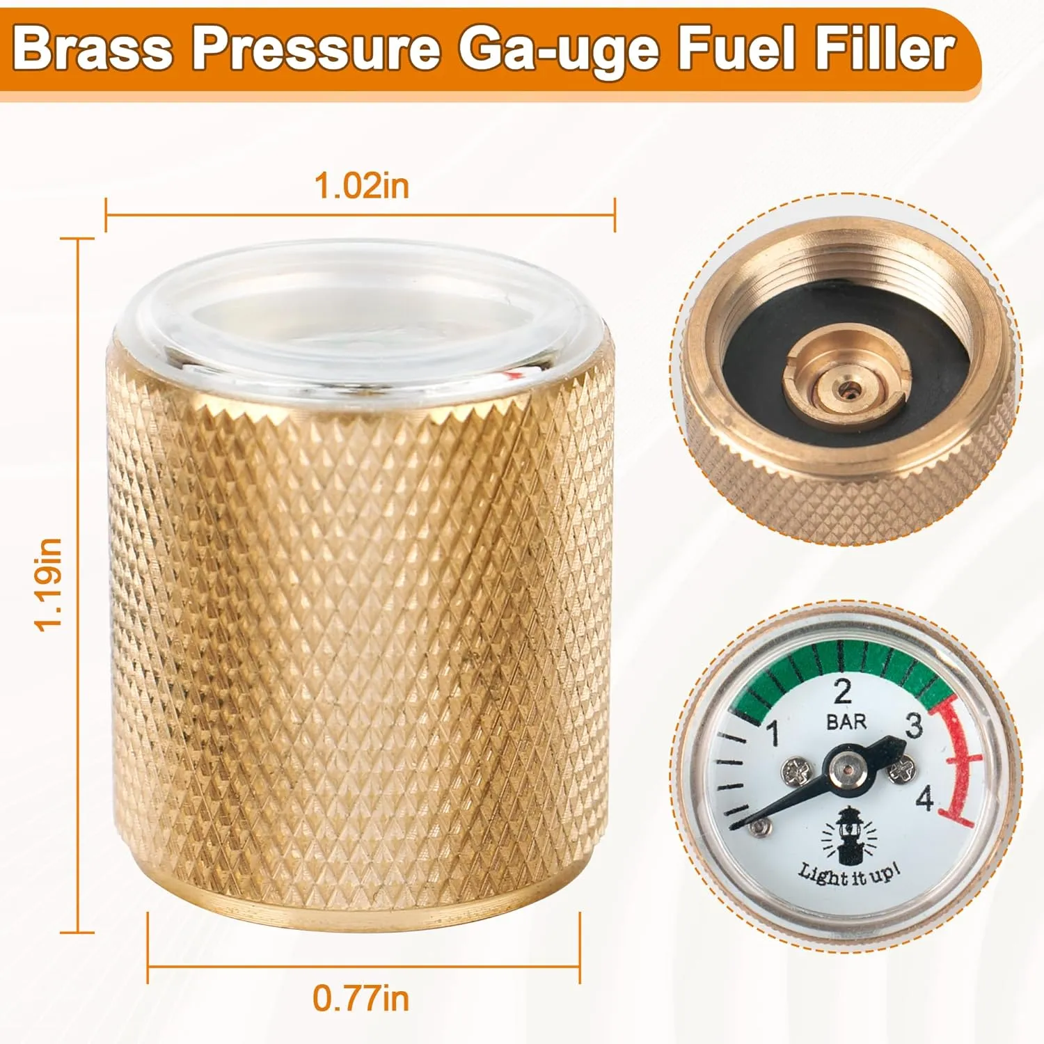 Pressure Gauge Fuel Filler Compatible with Coleman Lanterns Parts & Stoves