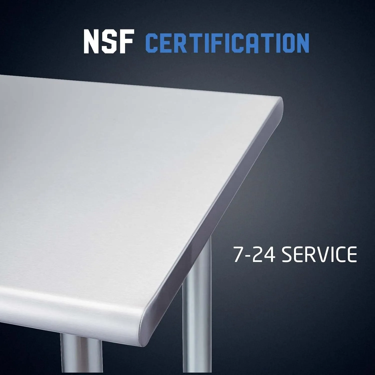 Profeeshaw Stainless Steel Prep Table 36x24 Inch NSF Commercial Work Table with Undershelf Heavy Duty Table for Kitchen Restaurant Home Hotel