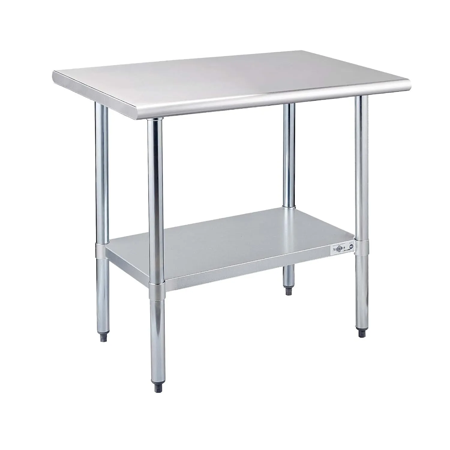 Profeeshaw Stainless Steel Prep Table 36x24 Inch NSF Commercial Work Table with Undershelf Heavy Duty Table for Kitchen Restaurant Home Hotel