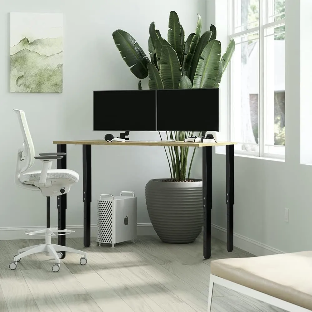 QLLY Adjustable Square Table Leg, 24-40 inch, 60-100cm, Home Office Custom DIY Table Legs, Furniture Leg Set (4, Black)