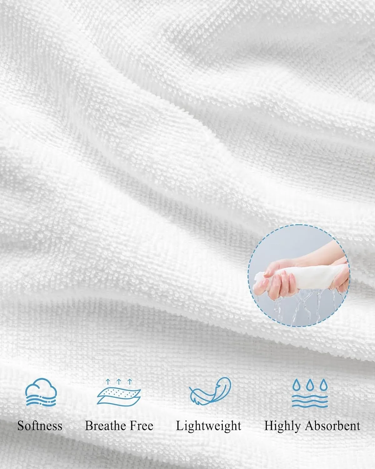 Quick-Drying Microfiber Beach Towel, Modern Simple Soft Absorbent Bath Shower Towels, Blue Stripe Lightweight Portable Towel/Blanket for Travel/Swimming Pool/Camping/Yoga/Gym，35x70 Inch