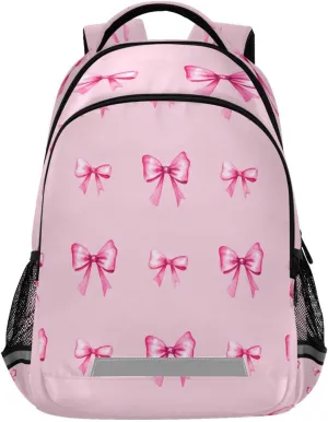 Red Bows Design Waterproof Backpack - Casual Outdoor Sports Daypack with Ergonomic Shoulder Straps#495