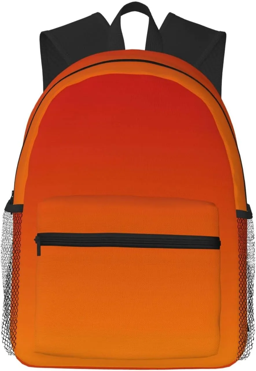 Red Orange Color Gradient (1) Lightweight Packable Backpack Travel Casual Hiking Daypack Foldable Backpack For Men Women