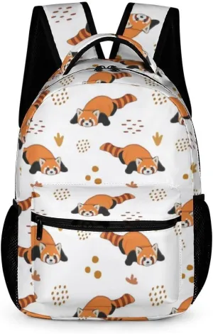 Red Panda School Backpack for Kids Girls Boys, 16 Inch Cute Red Pandas Themed Bookbag, Personalized School Backpack for Students Children, Lightweight, Large Capacity