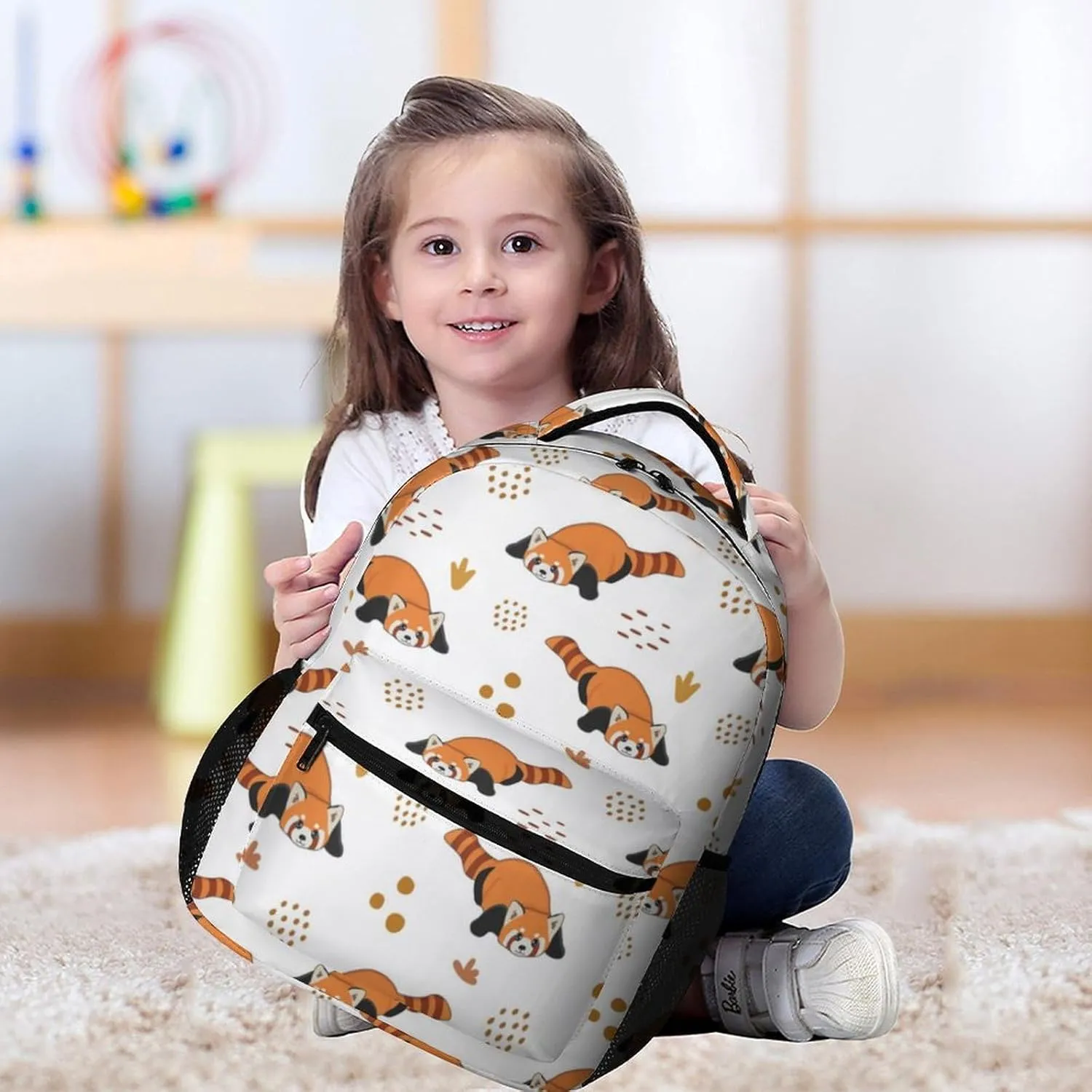 Red Panda School Backpack for Kids Girls Boys, 16 Inch Cute Red Pandas Themed Bookbag, Personalized School Backpack for Students Children, Lightweight, Large Capacity