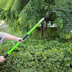 Rescue Hook Saftey Tool Green Safety Rescue Hook 10ft 6.6ft 5ft 3.3ft, High Voltage Anti Electric Shock Life-Saving Insulated Pole for Fire Electrician, with Anti Slip Handle & Carrying Bag(1.5m/4.9ft