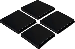Reston Lloyd G-105-B Square Gas Stove Burner Covers, Set of 4, Black, 9" x 0.75" x 9" (Length x Width x Height)