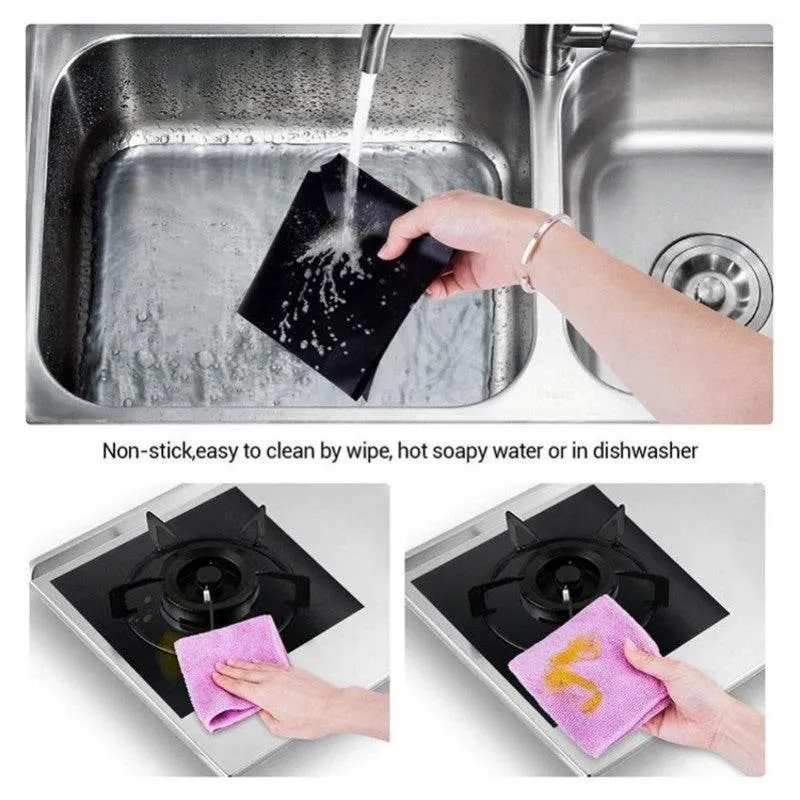 Reusable Glass Fiber Stove Covers - 4 Pack