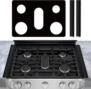 Reusable Stove Burner Top Cover for LG Gas Range, Model LGLDG4315 LRG4115 LRG4113 LDG4313, Non-Stick Washable Stove Top Cover Mat Protector, Gap Filler for Range Side Guard