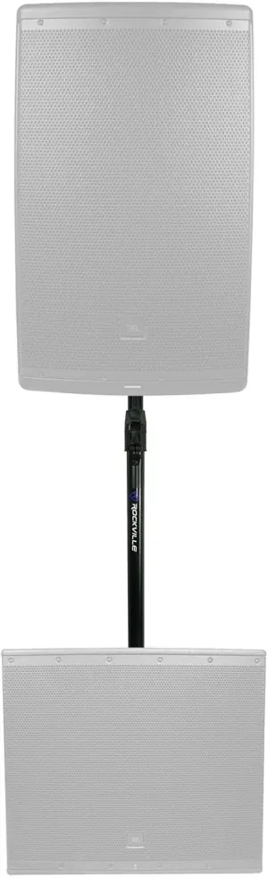 Rockville GASPOLE-B M20 Threaded Air Assist Subwoofer-Speaker Pole Mount Stand,Black