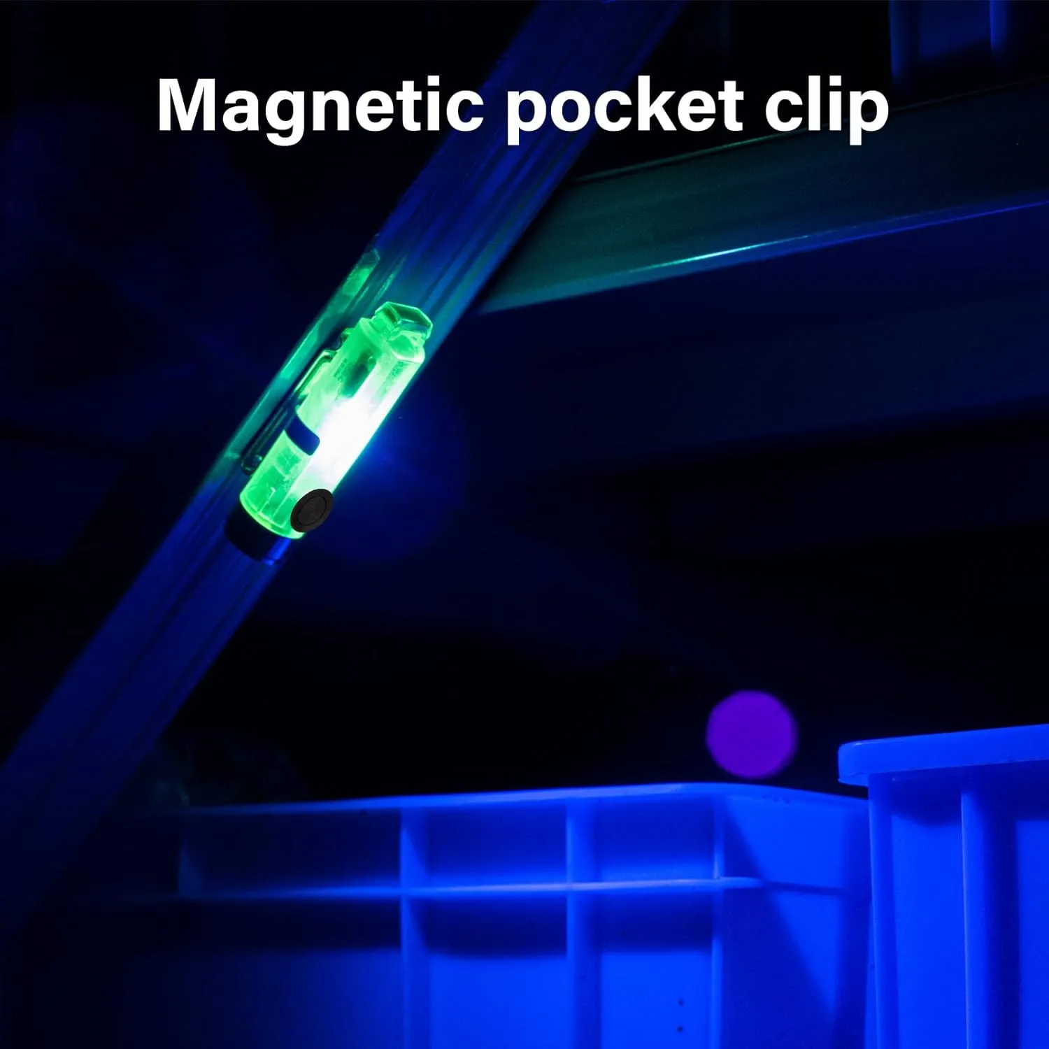 RovyVon A5U G4 Keychain EDC Flashlight, Glow in The Dark, 650 Lumens High Lumen Rechargeable EDC Keychain Flashlights with White Sidelight Multifunctional for Daily Use and Outdoors