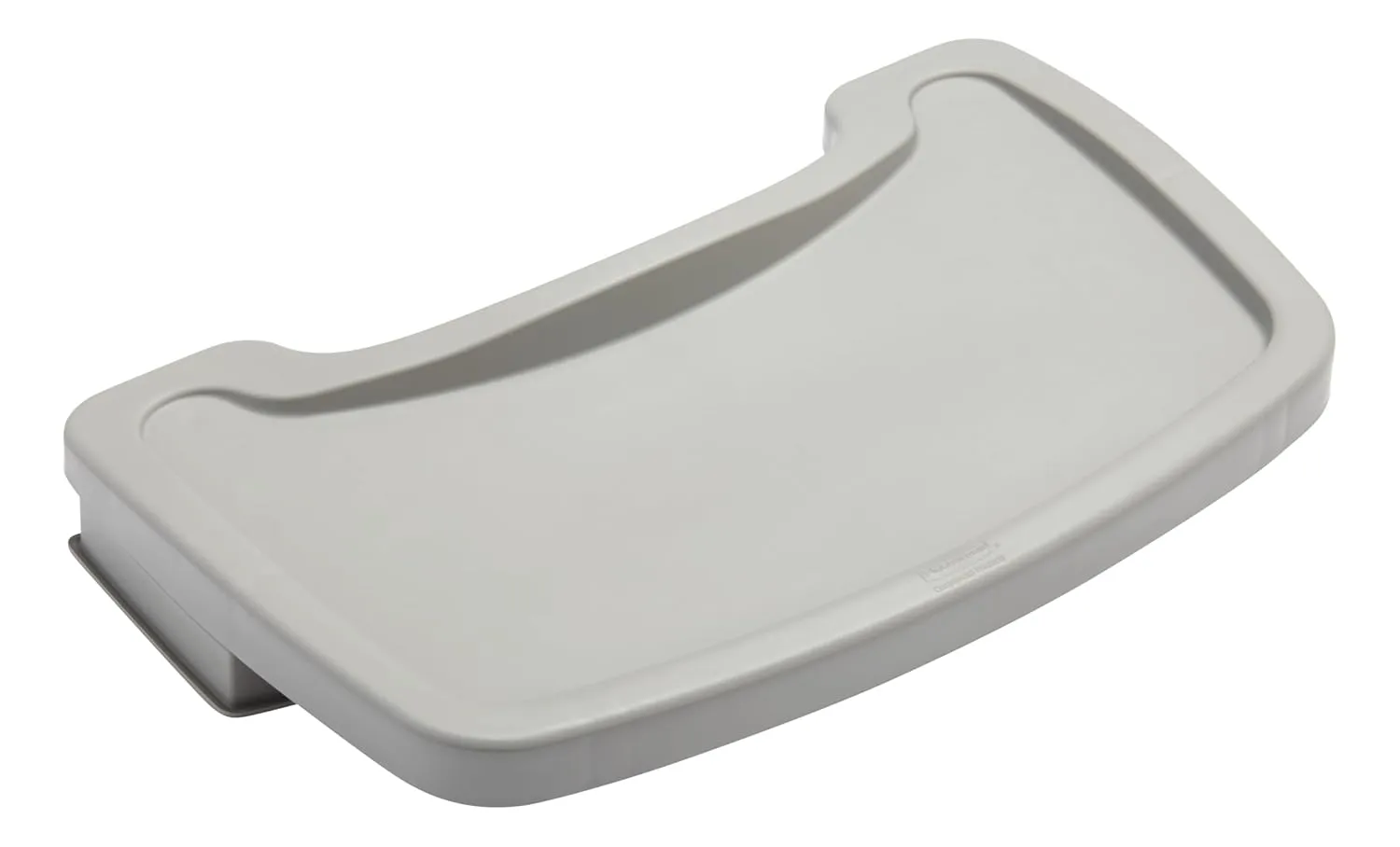 Rubbermaid Commercial Products High Chair Food Tray, 19.5-Inch, Plastic, Platinum, Easy Cleaning/Rinsing, Removeable Tray for Portable Highchair, Child/Baby/Toddler Food Table