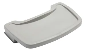 Rubbermaid Commercial Products High Chair Food Tray, 19.5-Inch, Plastic, Platinum, Easy Cleaning/Rinsing, Removeable Tray for Portable Highchair, Child/Baby/Toddler Food Table