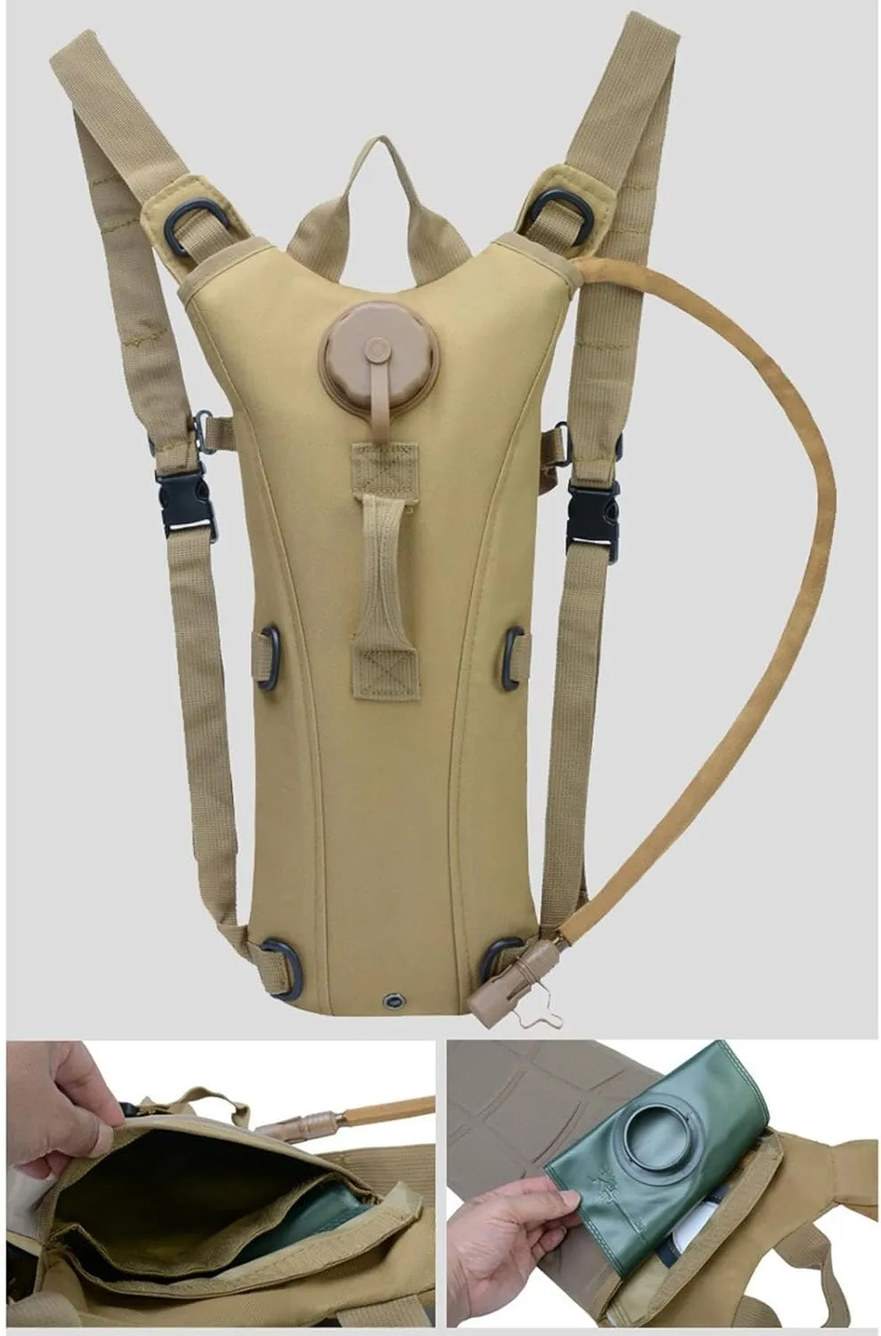 Running Hydration Backpack Knapsack Oxford Cloth EVA Portable Water Rucksack Hiking Daypack for Travel Backpacking Outdoor