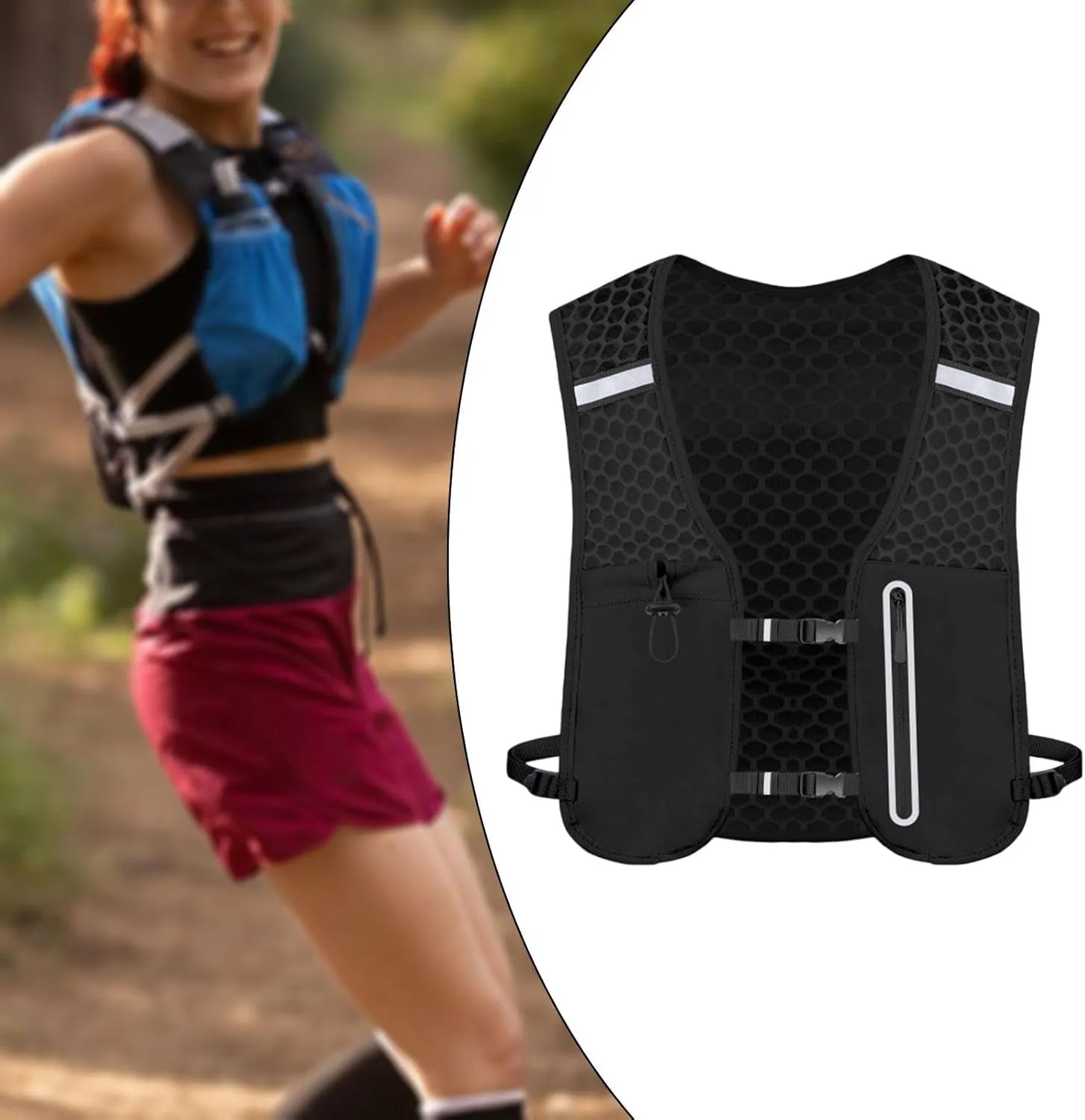 Running Vest Hydration Vest 2 L Lightweight Sturdy Sport Accessories for Women Men Water Backpack for Camping Hiking Riding