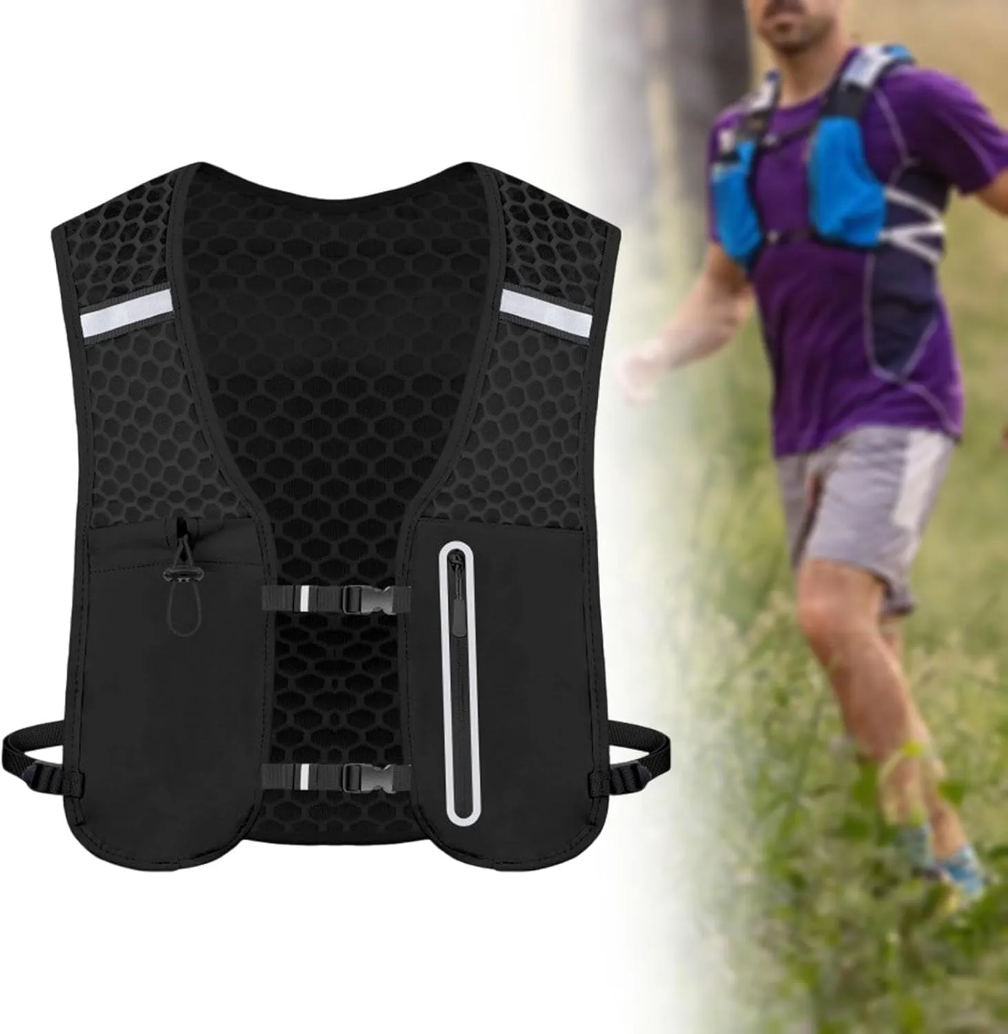Running Vest Hydration Vest 2 L Lightweight Sturdy Sport Accessories for Women Men Water Backpack for Camping Hiking Riding