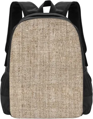 Rustic Farmhouse Burlap Lightweight Packable Backpack Travel Casual Hiking Daypack Foldable Backpack For Men Women