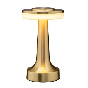 Rynx | O’Bright Gold Portable LED Table Lamp - Touch Sensor, 3 Brightness Levels, Rechargeable Night Light
