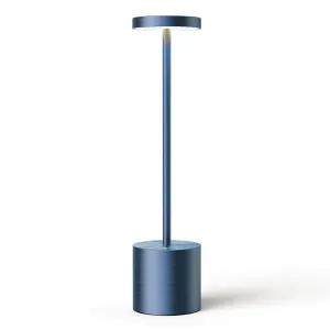 Rynx | Sakringt Wireless Table Lamps Rechargeable, 6000mah Portable Battery-Powered Led Table Light For Restaurant Outdoor Blue