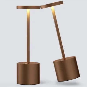 Rynx | Yiben 2pack Wireless Lamp, Rechargeable Led Battery 5000mah Metal Usb Portable Powered Desk Lamp, 3 Levels Brightness