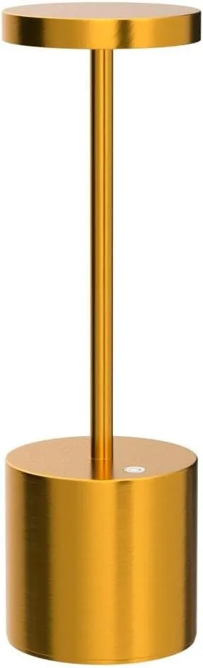 SAKRINGT 2 Pack Cordless Table Lamp Rechargeable, 5000mAh Battery Operated Portable Table Light,Dimming LED Table Lamp for Restaurant/Patio/Outdoor(Gold)