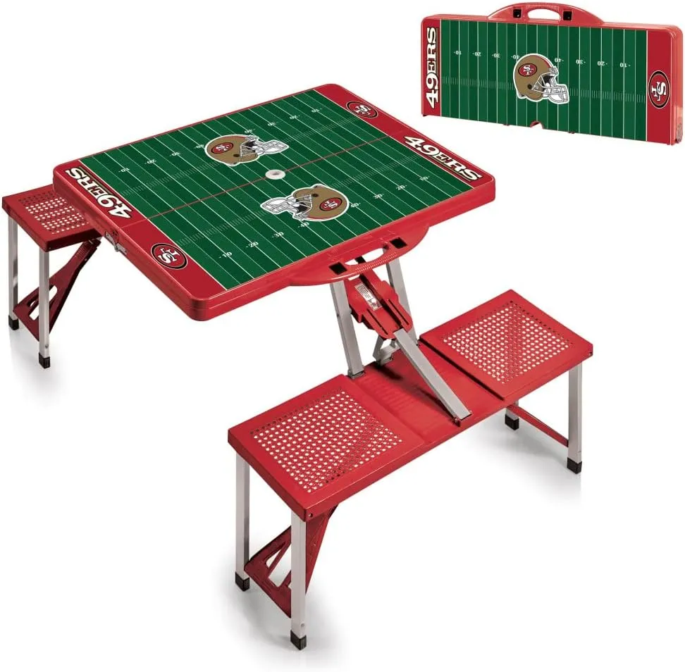 San Francisco 49ers Picnic Table - Scarlet