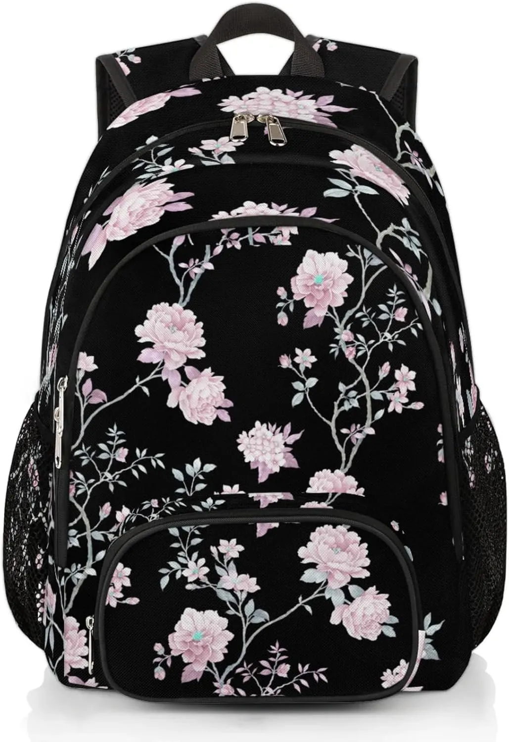 School Backpack for Girls Teens - Waterproof College School Bag Bookbag Daypack Travel Backpack for Woman Man,Vintage Flower