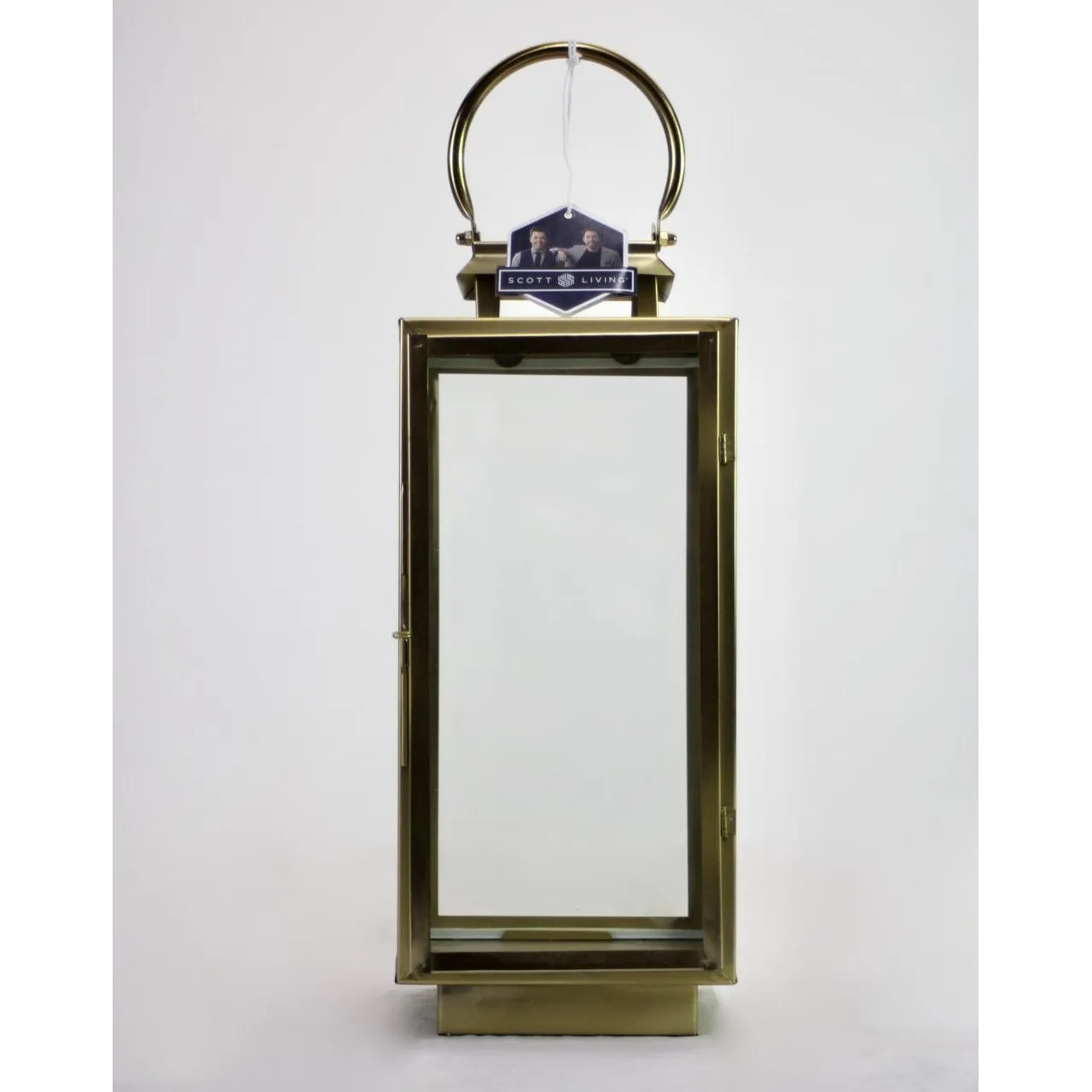 Scott Living Brass Metal & Glass Lantern