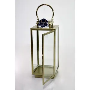 Scott Living Brass Metal & Glass Lantern