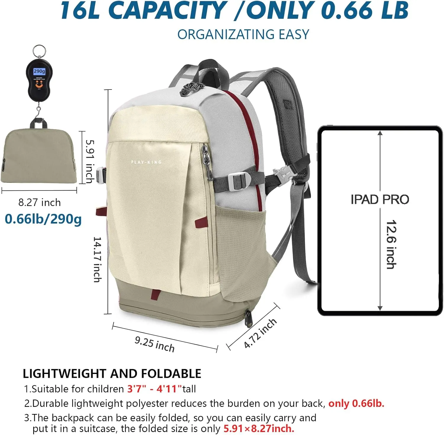 Seektop Kids Backpack 16L Children Small Outdoor Lightweight Waterproof Bag Boy Girl Ages 5-10 for Travel School Camping