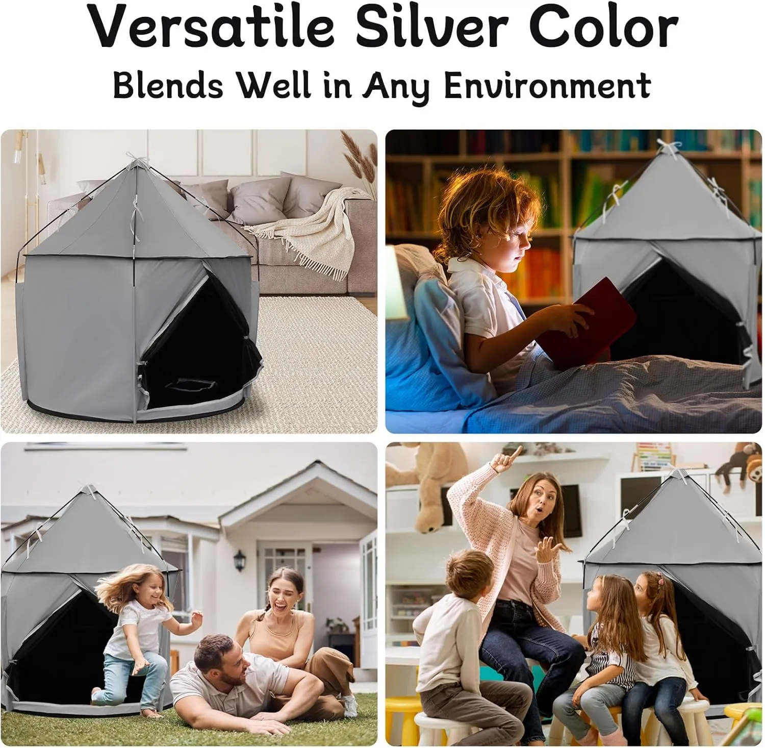 Sensory Tent for Kids with Autism, CPC Certified, Breeze Design, Blackout Tent for Kids Calming Down, Portable and Easy Setup 45 * 39 * 39 in