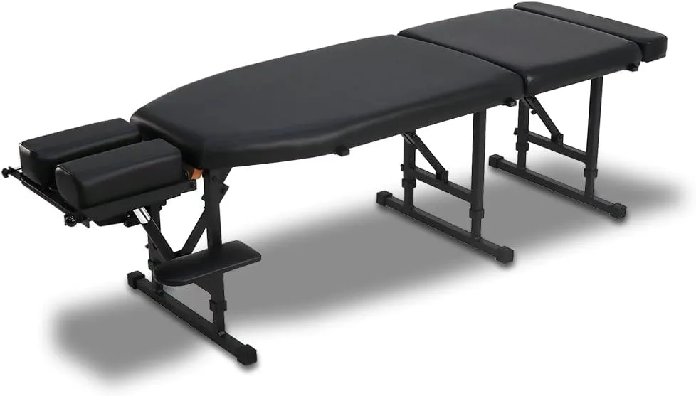 Sheffield 160 Elite Professional Portable Chiropractic Table - Lightweight Adjustable Folding Design (Charcoal)