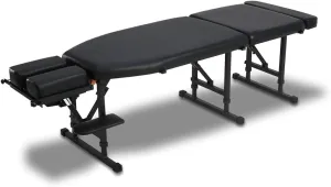 Sheffield 160 Elite Professional Portable Chiropractic Table - Lightweight Adjustable Folding Design (Charcoal)