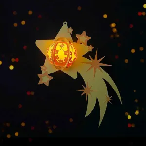 Shooting Star - 3D Christmas Lantern File - Cricut File 1 - LightBoxGoodMan