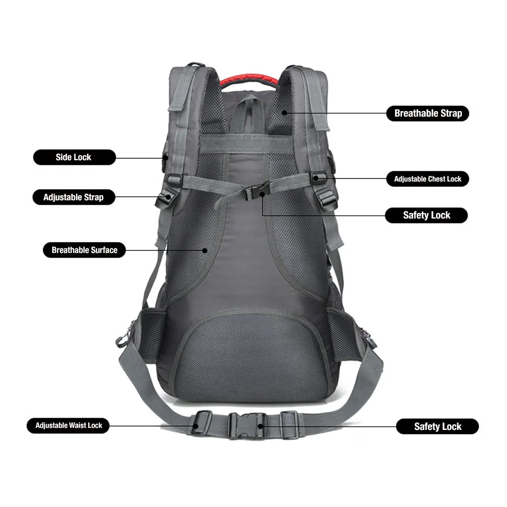Shop the 40L Waterproof Backpack – Perfect for Hiking, Camping & Trekking