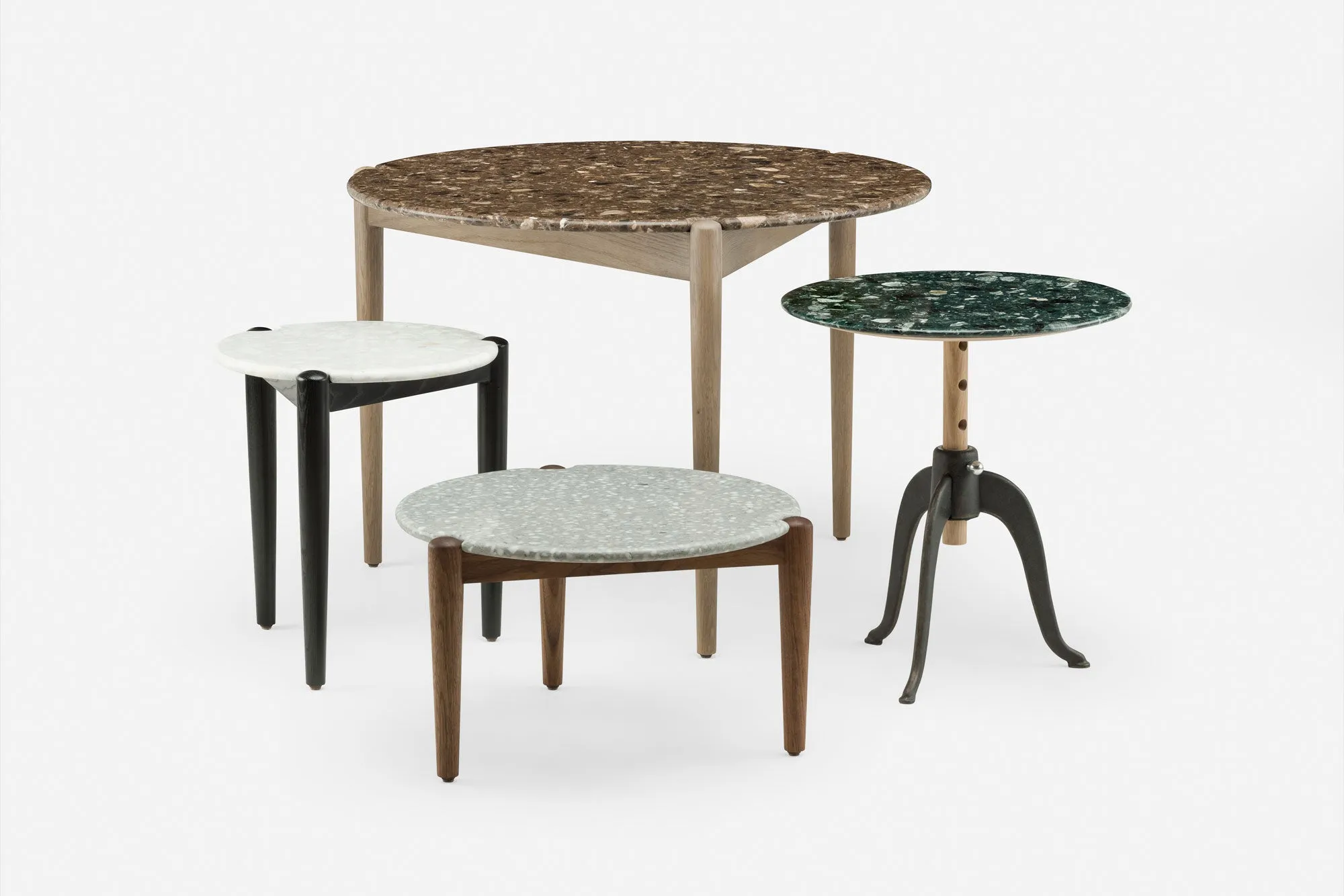 SIDEKICKS HEIGHT ADJUSTABLE TABLE WITH TERRAZZO TOP