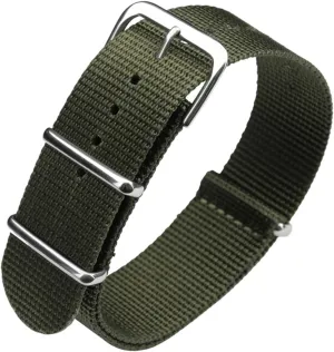 Simple and pure color Outdoor sport Nylon canvas watch belt Waterproof and sweat proof 16 18 20 22 24 Military Watch male strap