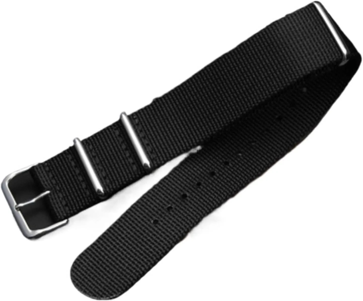 Simple and pure color Outdoor sport Nylon canvas watch belt Waterproof and sweat proof 16 18 20 22 24 Military Watch male strap