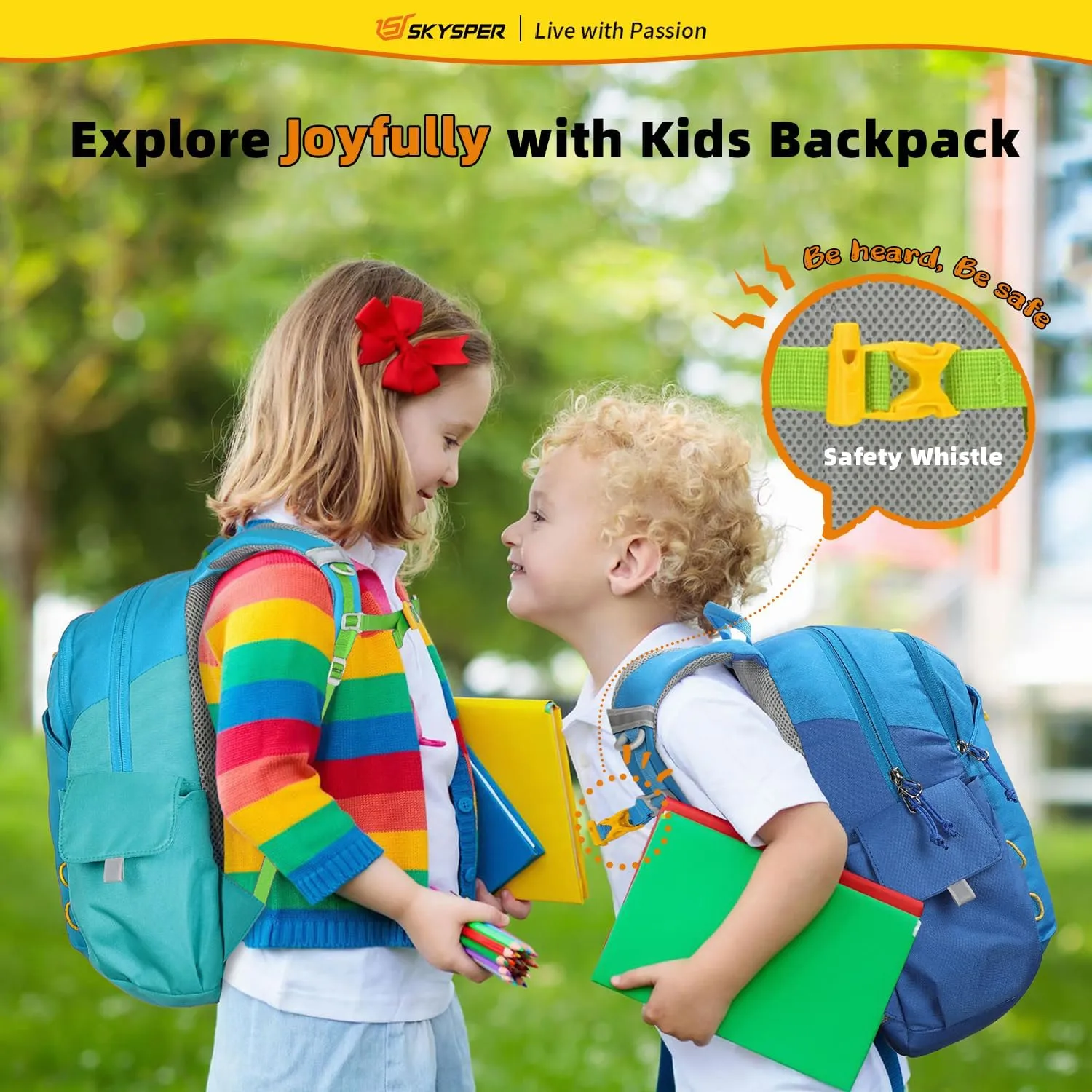 SKYSPER Kids Backpack 10L Toddler Backpack Travel Daypack for Preschool and Kindergarten(Sky Blue)