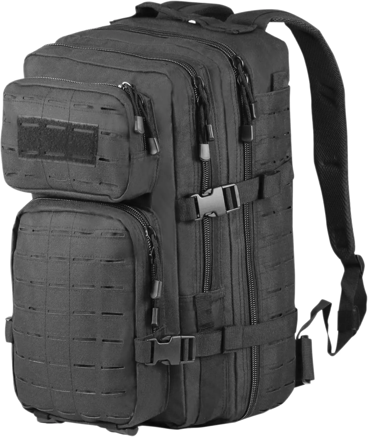 Small 40L Military Backpack Tactical Backpack Assault Pack Bug Out Bag with Molle for Hiking Rucksack Trekking (Black)