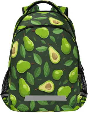 Small Avocado Slices Design Waterproof Backpack - Casual Outdoor Sports Daypack with Ergonomic Shoulder Straps#244