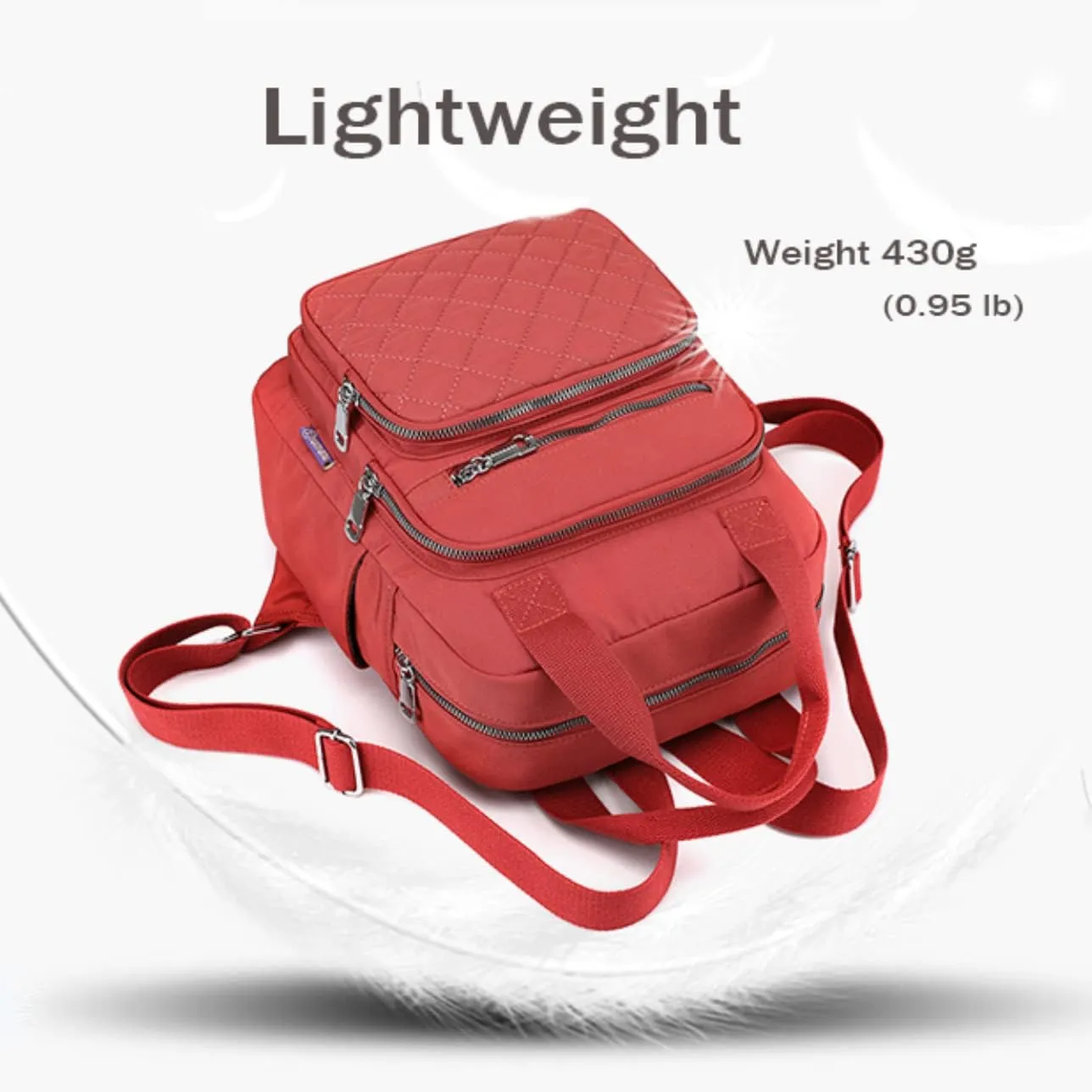 Small Casual Lightweight Backpack for Women, Nylon Hiking Travel Mini Backpack Purse Shoulder Waterproof Daypack (Navy)