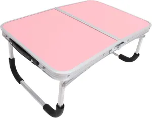 Small Round Folding Table Aluminum Camping Desk Portable Side Table Outdoor Metal Multi-use Bed
