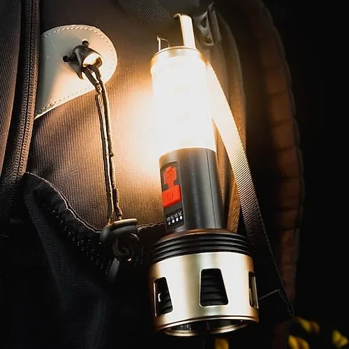 Solar LED Camping Lantern, LED Retro Rechargeable Hangable Outdoor Tent Light for Outdoor Camping