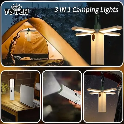 Solar LED Camping Lantern, LED Retro Rechargeable Hangable Outdoor Tent Light for Outdoor Camping