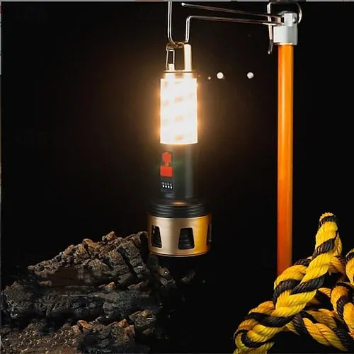 Solar LED Camping Lantern, LED Retro Rechargeable Hangable Outdoor Tent Light for Outdoor Camping