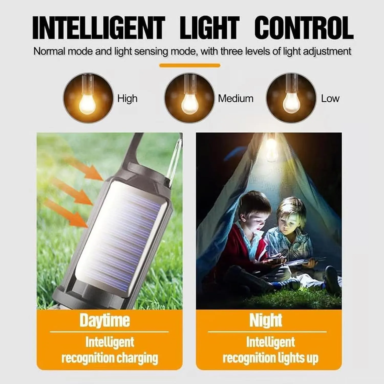 Solar Rechargeable Hooked Camping Light, Solar Tent Lights USB Rechargeable Led Camping Lantern, Waterproof Vintage Outdoor Tent Ambient Light for Camping, Patio (2, Flat Bottom Style)