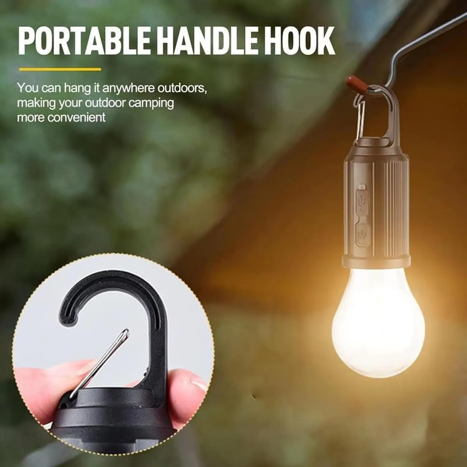 Solar Rechargeable Hooked Camping Light, Solar Tent Lights USB Rechargeable Led Camping Lantern, Waterproof Vintage Outdoor Tent Ambient Light for Camping, Patio (2, Flat Bottom Style)