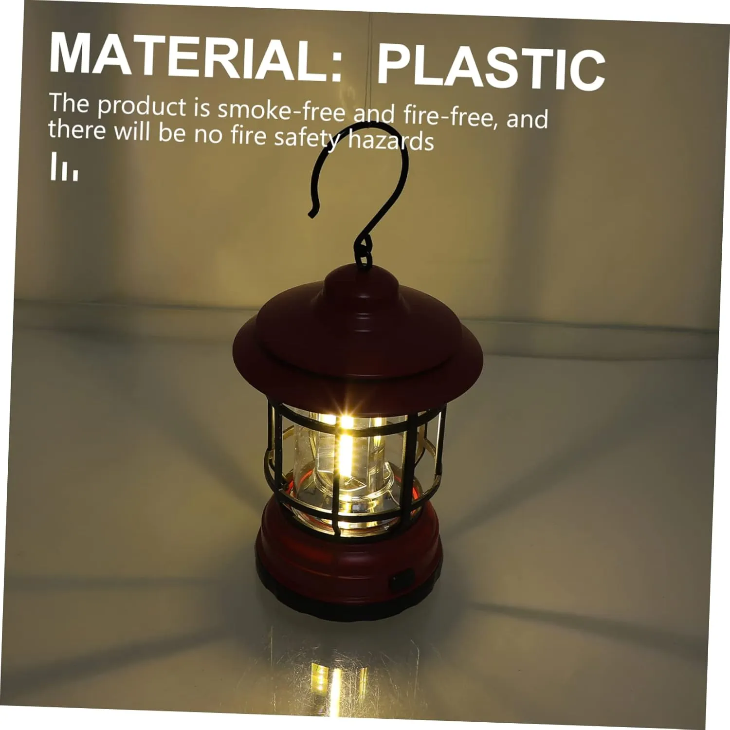 Sosoport Hanging Led Camping Lantern Retro Outdoor Light for Tents and Emergencies Portable and Lightweight Cozy Atmosphere for Campers Easy to Use No Battery Required